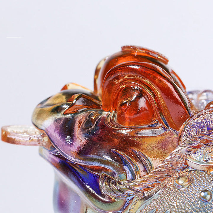 Buddha Stones, Feng-Shui-Froschmünzen, handgefertigtes Liuli-Kristallkunstwerk, Wohlstandsdekoration für Zuhause oder Büro - image 10