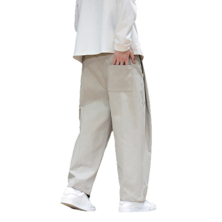 Buddha Stones Herbst Einfarbige Herren-Haremshose mit geradem Bein und Taschen - image 21