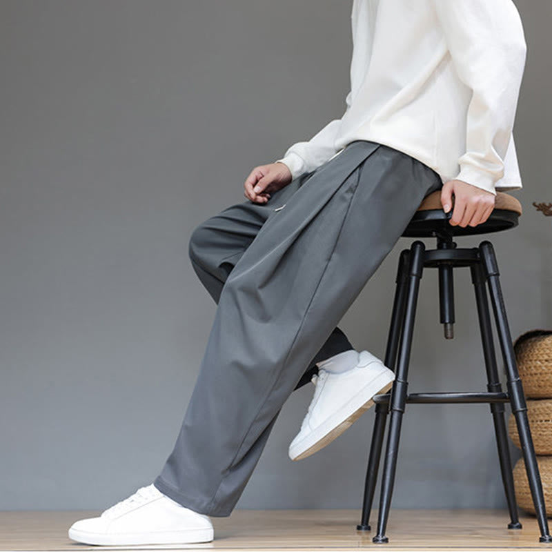 Buddha Stones Herbst Einfarbige Herren-Haremshose mit geradem Bein und Taschen - image 8