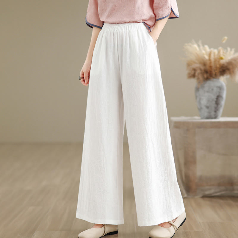 Buddha Stones Damenhemd und Hose mit Froschknopfleiste, langen Ärmeln und Taschen aus Baumwolljacquard - Weiße Hose - US 8-10, UK/AU 12-14, EU 40-42 (2XL) - image 22