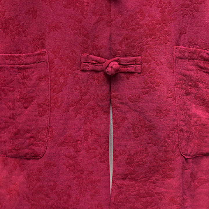 Buddha Stones Damenhemd und Hose mit Froschknopfleiste, langen Ärmeln und Taschen aus Baumwolljacquard - image 11