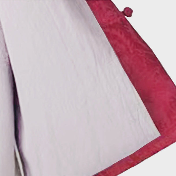 Buddha Stones Damenhemd und Hose mit Froschknopfleiste, langen Ärmeln und Taschen aus Baumwolljacquard - image 13