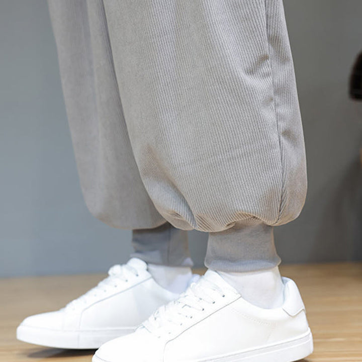 Buddha Stones Frühlings-Baumwollhose für Herren, einfarbig, knöchellang, mit Taschen - image 19