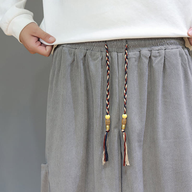 Buddha Stones Frühlings-Baumwollhose für Herren, einfarbig, knöchellang, mit Taschen - image 16