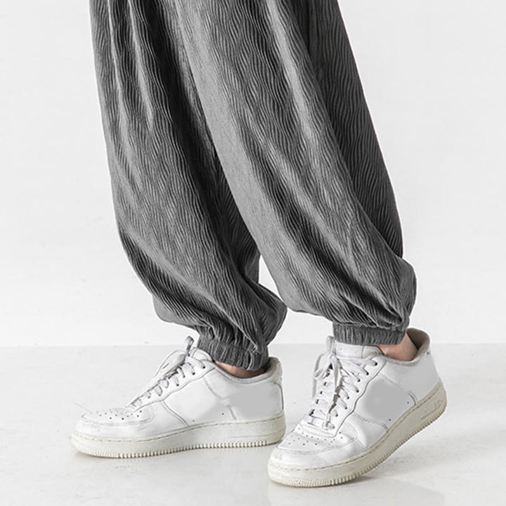 Buddha Stones, schlichte Baumwollhose für Herren mit Kordelzug und elastischen Bündchen, Taschen - image 19