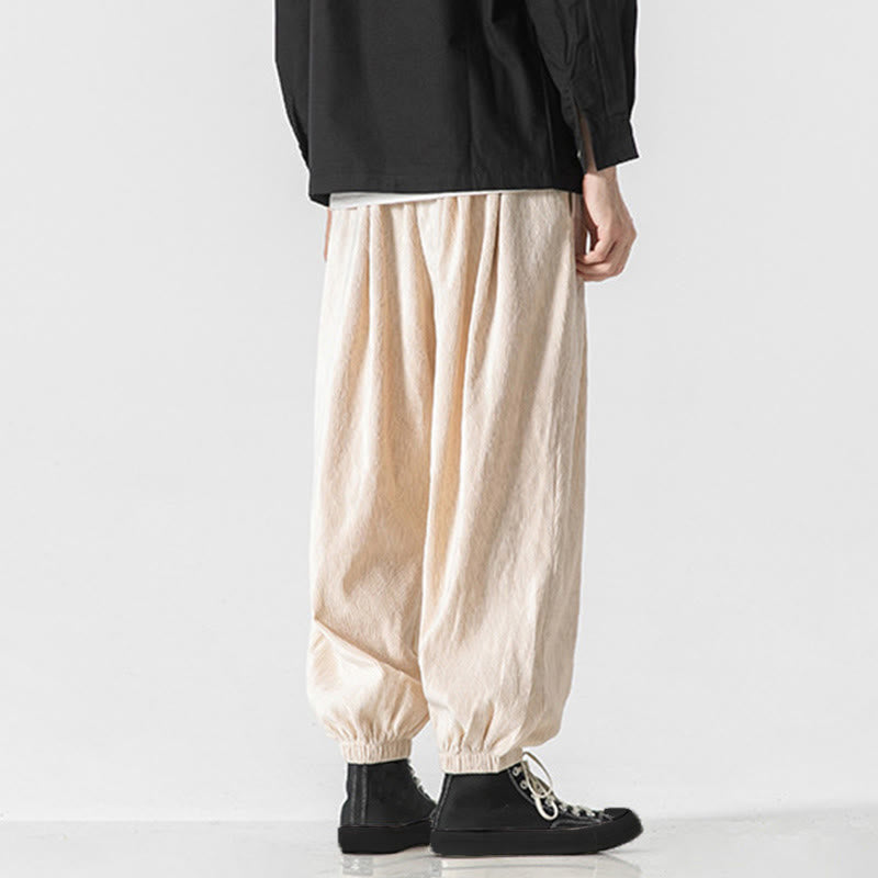 Buddha Stones, schlichte Baumwollhose für Herren mit Kordelzug und elastischen Bündchen, Taschen - image 27