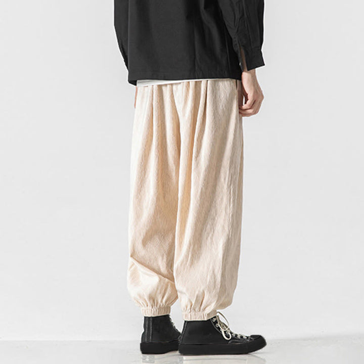 Buddha Stones, schlichte Baumwollhose für Herren mit Kordelzug und elastischen Bündchen, Taschen - image 27