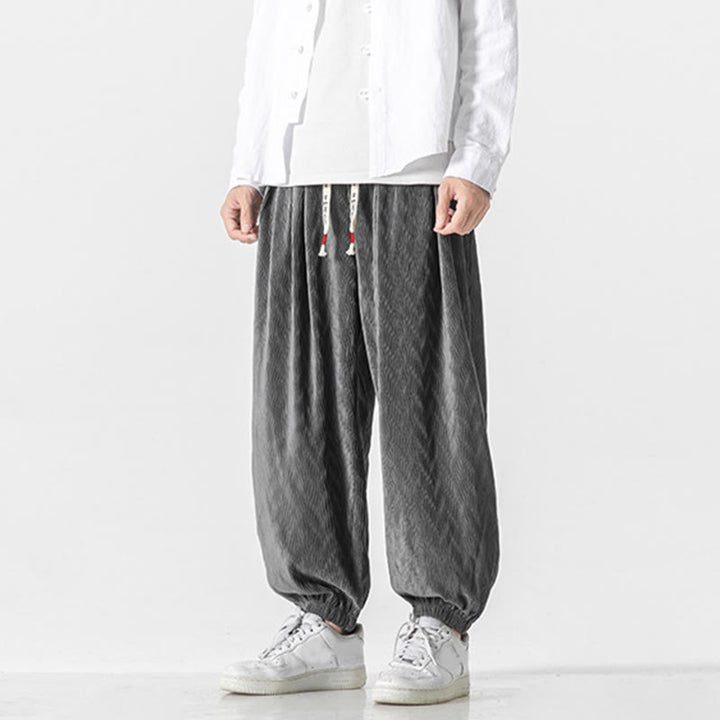 Buddha Stones, schlichte Baumwollhose für Herren mit Kordelzug und elastischen Bündchen, Taschen - image 8