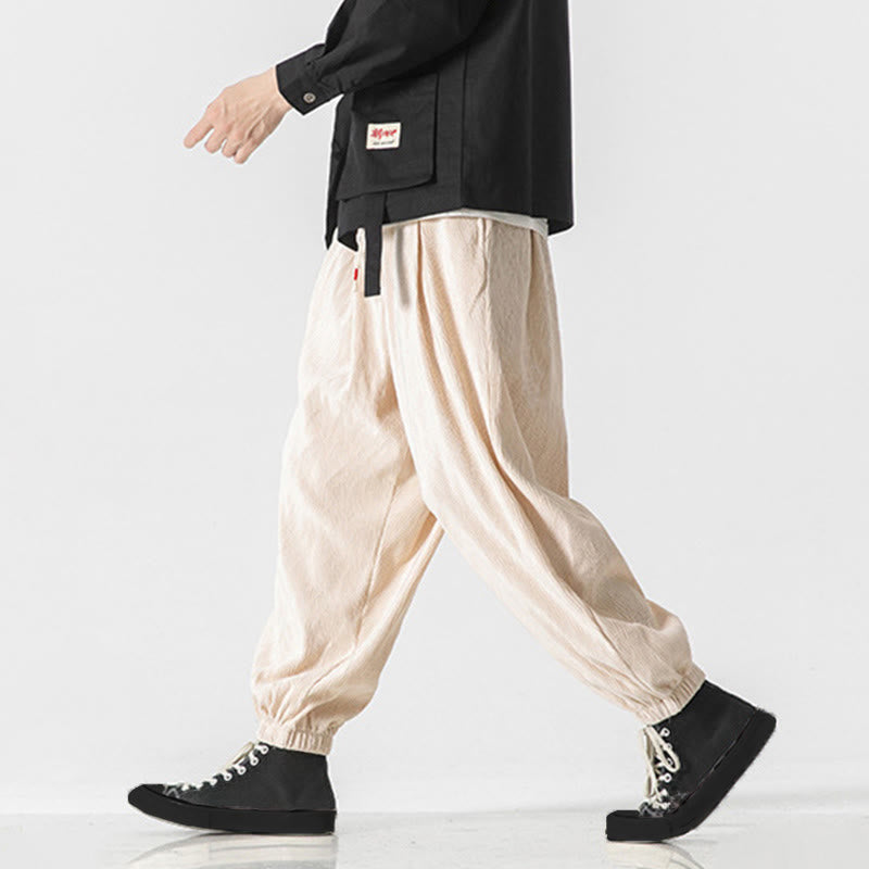 Buddha Stones, schlichte Baumwollhose für Herren mit Kordelzug und elastischen Bündchen, Taschen - image 25