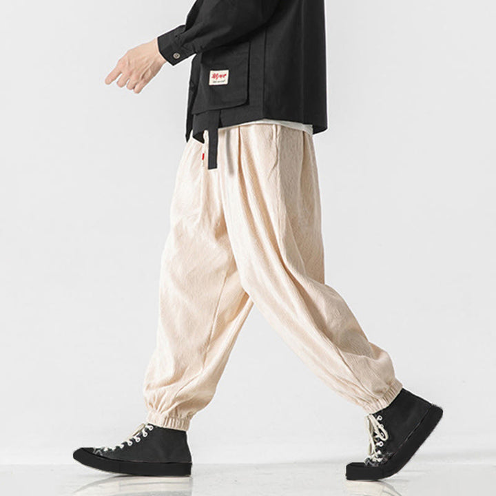 Buddha Stones, schlichte Baumwollhose für Herren mit Kordelzug und elastischen Bündchen, Taschen - image 25