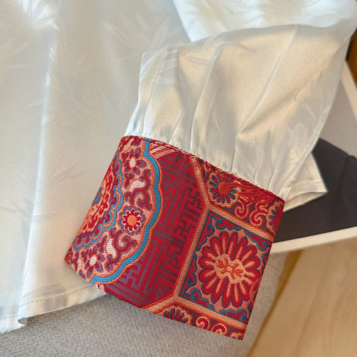 Buddha Stones, Froschknopf, Drachenblume, Bambus-Jacquard-Design, Damenweste, Hemd - image 12