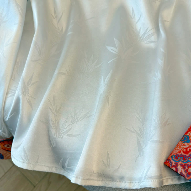 Buddha Stones, Froschknopf, Drachenblume, Bambus-Jacquard-Design, Damenweste, Hemd - image 11