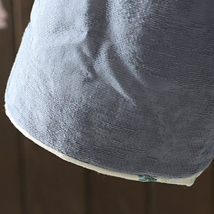 Buddha Stones, Froschknopf-Damenjacke mit langen Ärmeln, dickem Baumwollstoff und floralen Bündchen - image 7