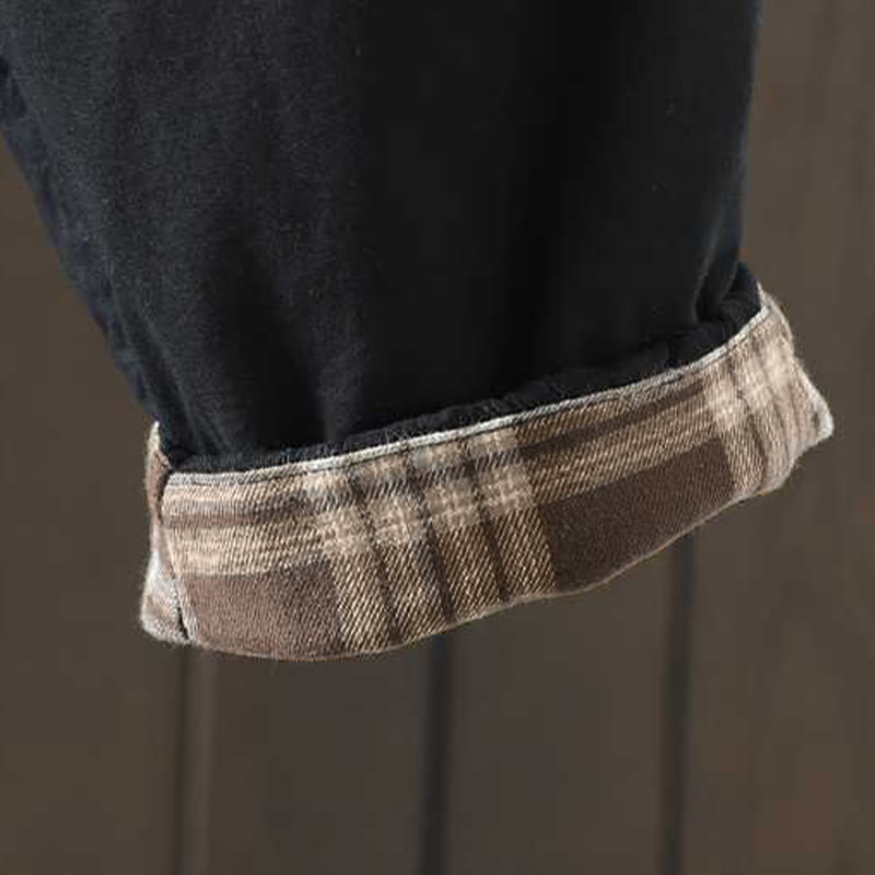 Buddha Stones Damen Winter-Haremshose mit Kordelzug, Fleece-Futter und Taschen - image 13