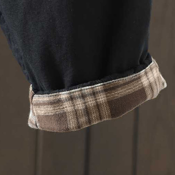 Buddha Stones Damen Winter-Haremshose mit Kordelzug, Fleece-Futter und Taschen - image 13