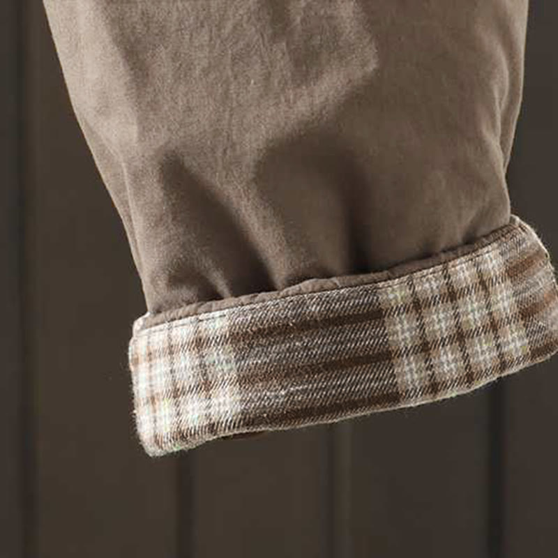 Buddha Stones Damen Winter-Haremshose mit Kordelzug, Fleece-Futter und Taschen - image 9