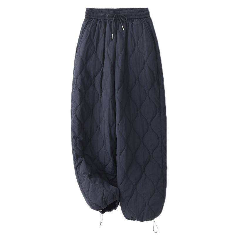 Buddha Stones Damen-Thermohose mit Taschen, schlichtem Design, elastischem Bündchen, Kordelzug und dicker Polsterung - image 9