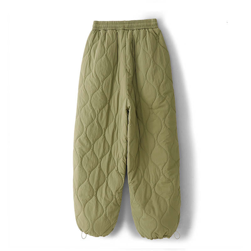 Buddha Stones Damen-Thermohose mit Taschen, schlichtem Design, elastischem Bündchen, Kordelzug und dicker Polsterung - image 12