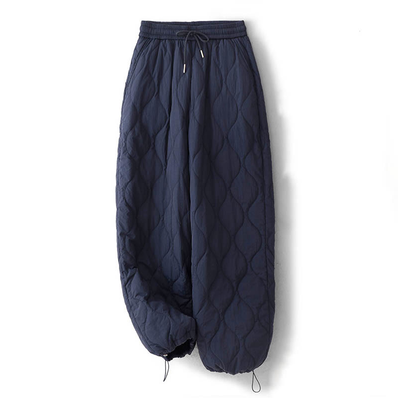 Buddha Stones Damen-Thermohose mit Taschen, schlichtem Design, elastischem Bündchen, Kordelzug und dicker Polsterung - image 2