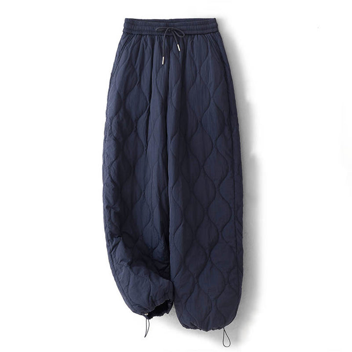 Buddha Stones Damen-Thermohose mit Taschen, schlichtem Design, elastischem Bündchen, Kordelzug und dicker Polsterung - image 2