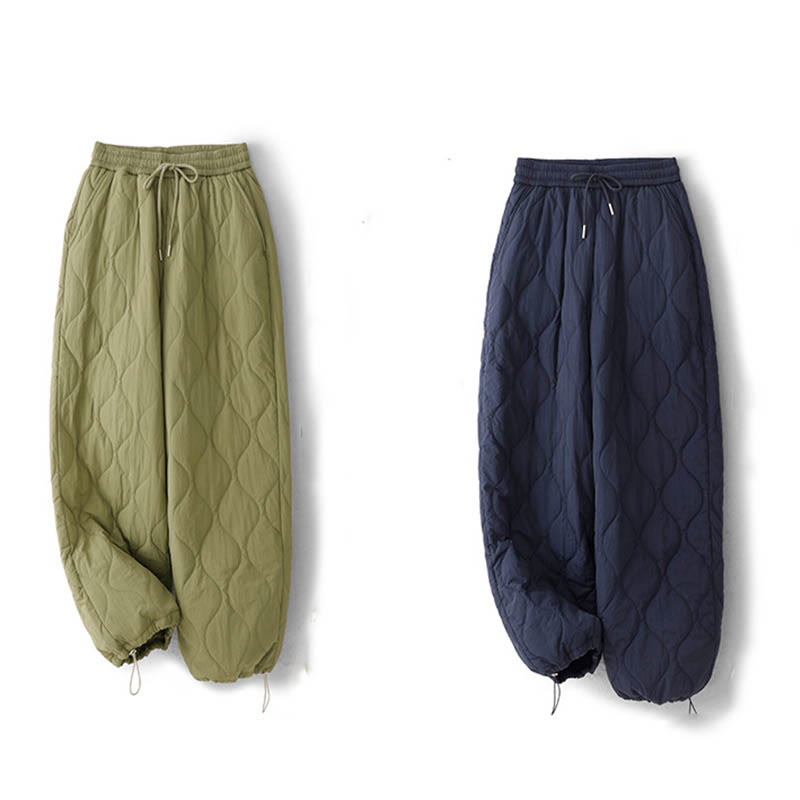 Buddha Stones Damen-Thermohose mit Taschen, schlichtem Design, elastischem Bündchen, Kordelzug und dicker Polsterung - image 26