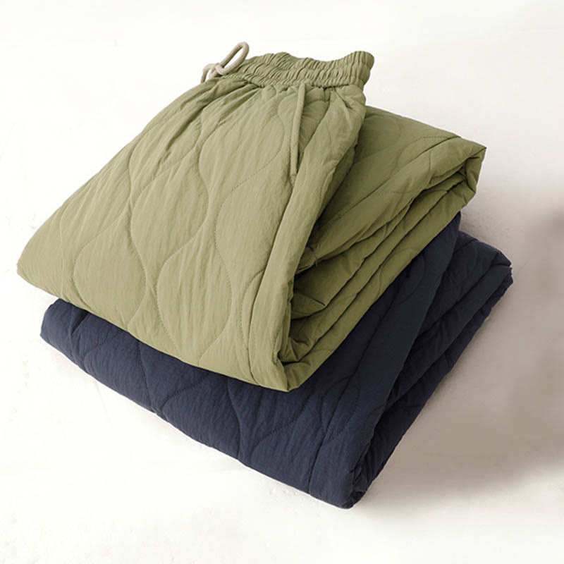 Buddha Stones Damen-Thermohose mit Taschen, schlichtem Design, elastischem Bündchen, Kordelzug und dicker Polsterung - image 24