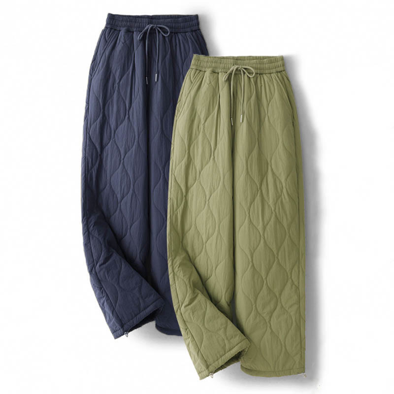 Buddha Stones Damen-Thermohose mit Taschen, schlichtem Design, elastischem Bündchen, Kordelzug und dicker Polsterung - image 0