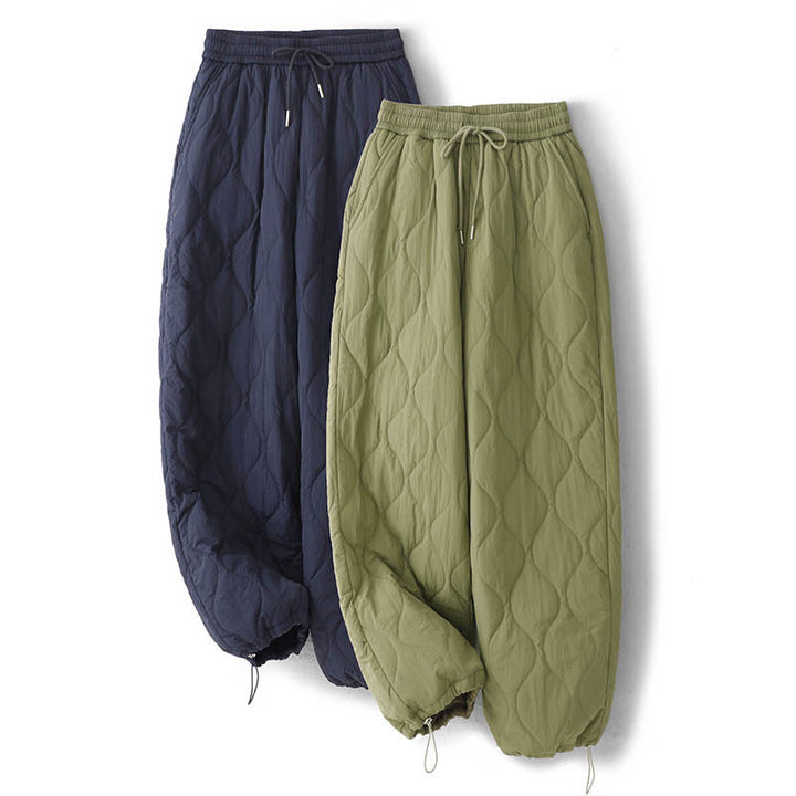 Buddha Stones Damen-Thermohose mit Taschen, schlichtem Design, elastischem Bündchen, Kordelzug und dicker Polsterung - image 21