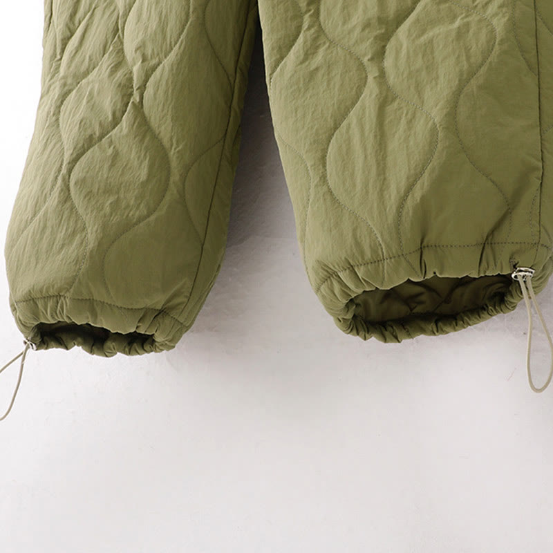 Buddha Stones Damen-Thermohose mit Taschen, schlichtem Design, elastischem Bündchen, Kordelzug und dicker Polsterung - image 19