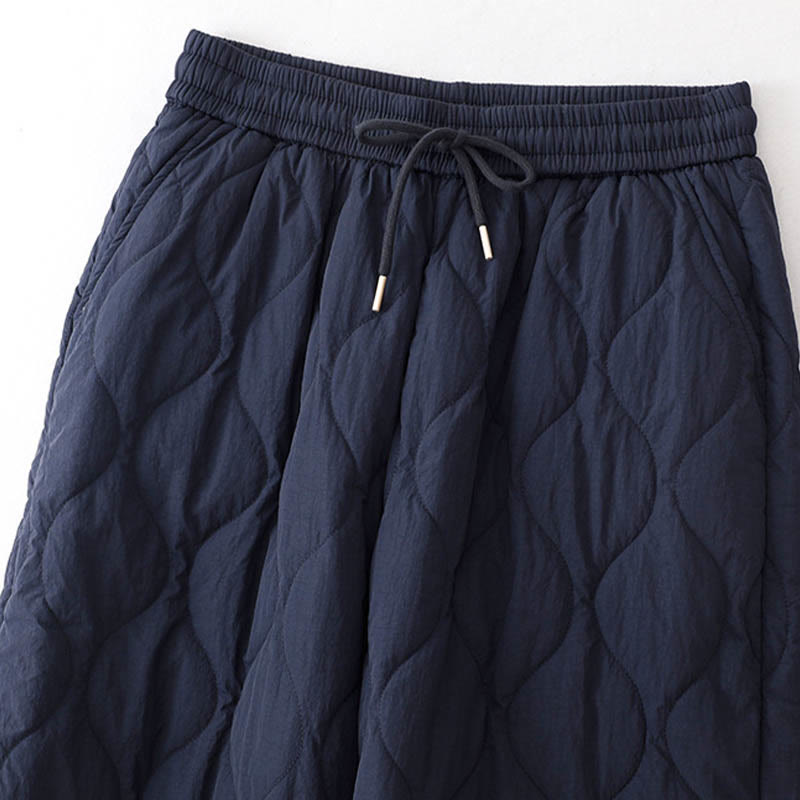 Buddha Stones Damen-Thermohose mit Taschen, schlichtem Design, elastischem Bündchen, Kordelzug und dicker Polsterung - image 3