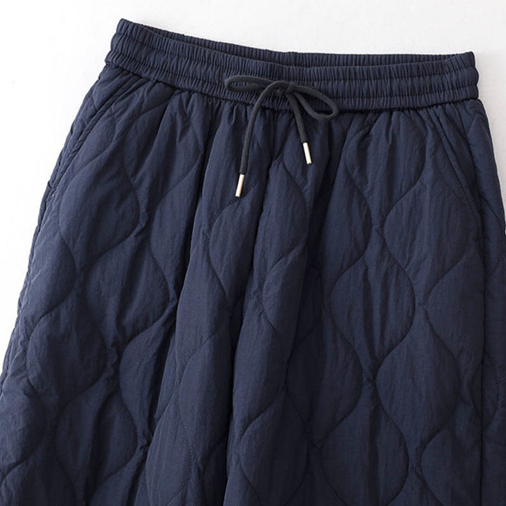 Buddha Stones Damen-Thermohose mit Taschen, schlichtem Design, elastischem Bündchen, Kordelzug und dicker Polsterung - image 3