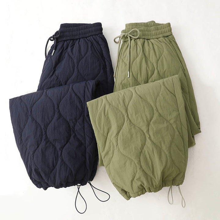 Buddha Stones Damen-Thermohose mit Taschen, schlichtem Design, elastischem Bündchen, Kordelzug und dicker Polsterung - image 22