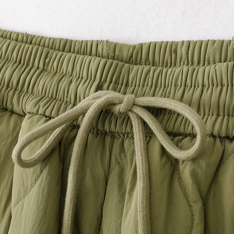 Buddha Stones Damen-Thermohose mit Taschen, schlichtem Design, elastischem Bündchen, Kordelzug und dicker Polsterung - image 14