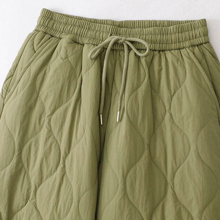 Buddha Stones Damen-Thermohose mit Taschen, schlichtem Design, elastischem Bündchen, Kordelzug und dicker Polsterung - image 13