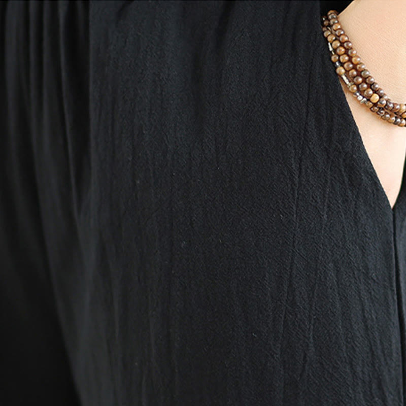 Buddha Stones ​​2-teiliges Zen-Meditations-Set für Damen: Langarmshirt mit V-Ausschnitt und Hose mit weitem Bein - image 19