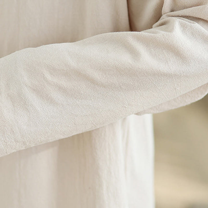 Buddha Stones ​​2-teiliges Zen-Meditations-Set für Damen: Langarmshirt mit V-Ausschnitt und Hose mit weitem Bein - image 9