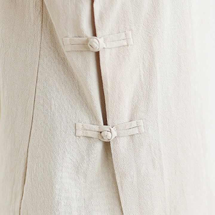 Buddha Stones ​​2-teiliges Zen-Meditations-Set für Damen: Langarmshirt mit V-Ausschnitt und Hose mit weitem Bein - image 7