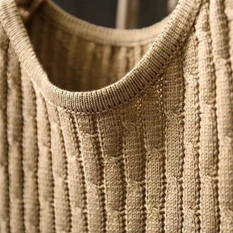 Winterpullover aus Baumwolle mit Buddha Stones -Patchwork-Design, langen Ärmeln und Rundhalsausschnitt, Damen - image 4