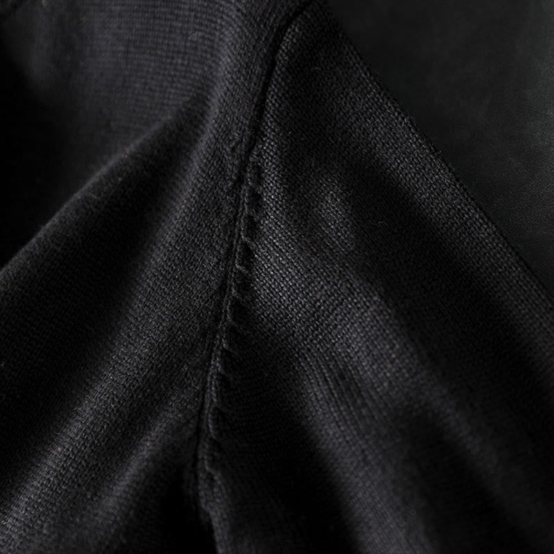 Strickcardigan mit Buddha Stones, schlichtem Strickmuster, bunten Knöpfen, Baumwoll-Langarmpullover für Damen - image 5