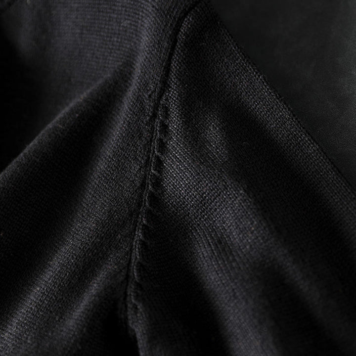 Strickcardigan mit Buddha Stones, schlichtem Strickmuster, bunten Knöpfen, Baumwoll-Langarmpullover für Damen - image 5