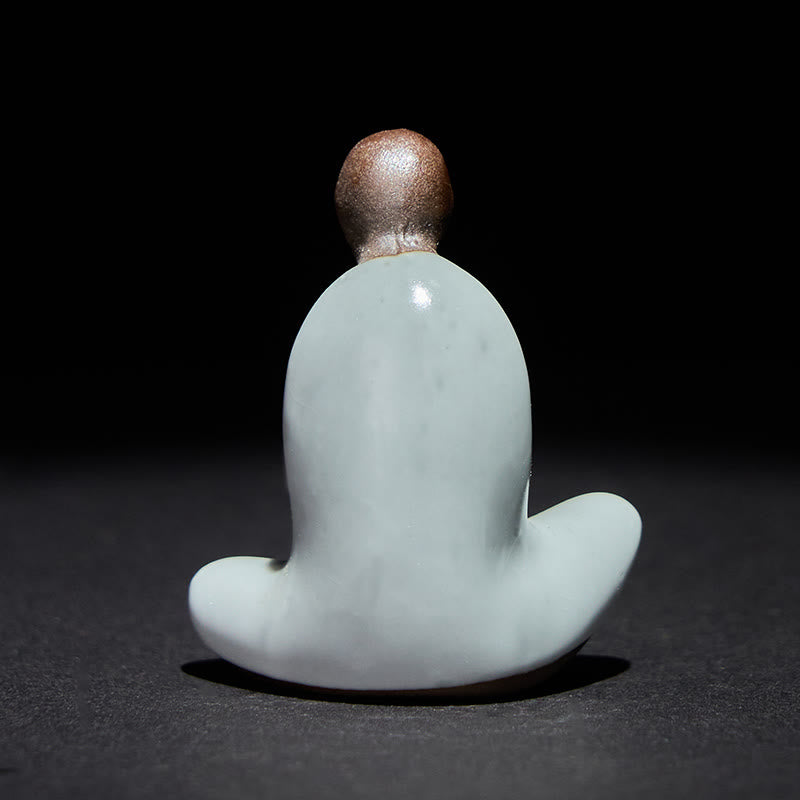 Buddha Stones, kleine formlose Buddha-Meditationsstatue aus Keramik, Zen-Heimdekoration, 4 x 2,5 x 5 cm - image 2