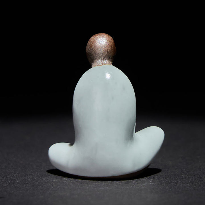 Buddha Stones, kleine formlose Buddha-Meditationsstatue aus Keramik, Zen-Heimdekoration, 4 x 2,5 x 5 cm - image 2
