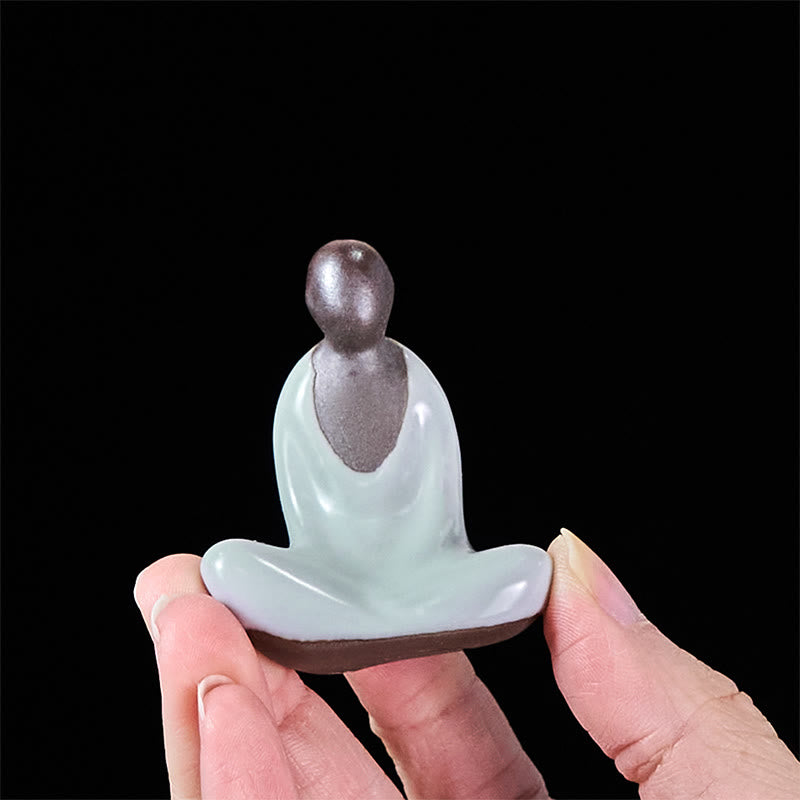 Buddha Stones, kleine formlose Buddha-Meditationsstatue aus Keramik, Zen-Heimdekoration, 4 x 2,5 x 5 cm - image 6