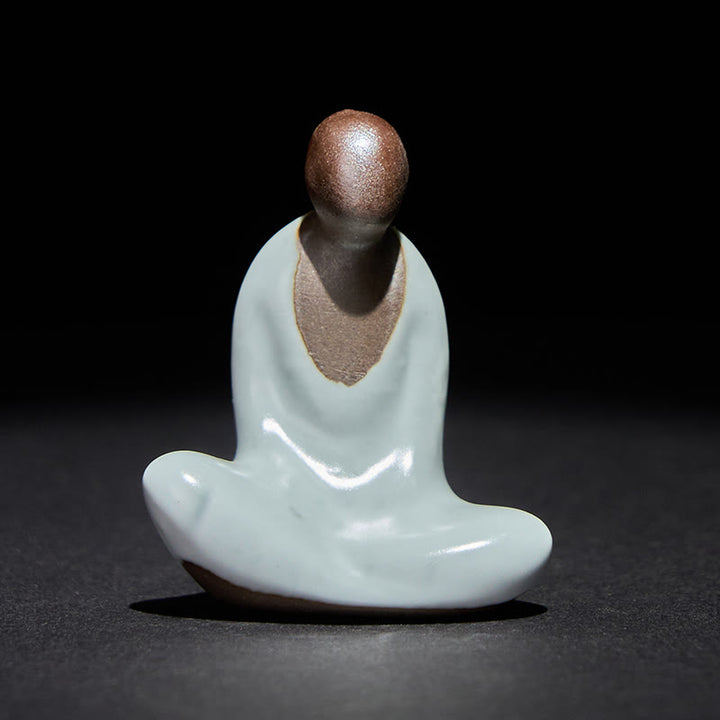 Buddha Stones, kleine formlose Buddha-Meditationsstatue aus Keramik, Zen-Heimdekoration, 4 x 2,5 x 5 cm - image 1