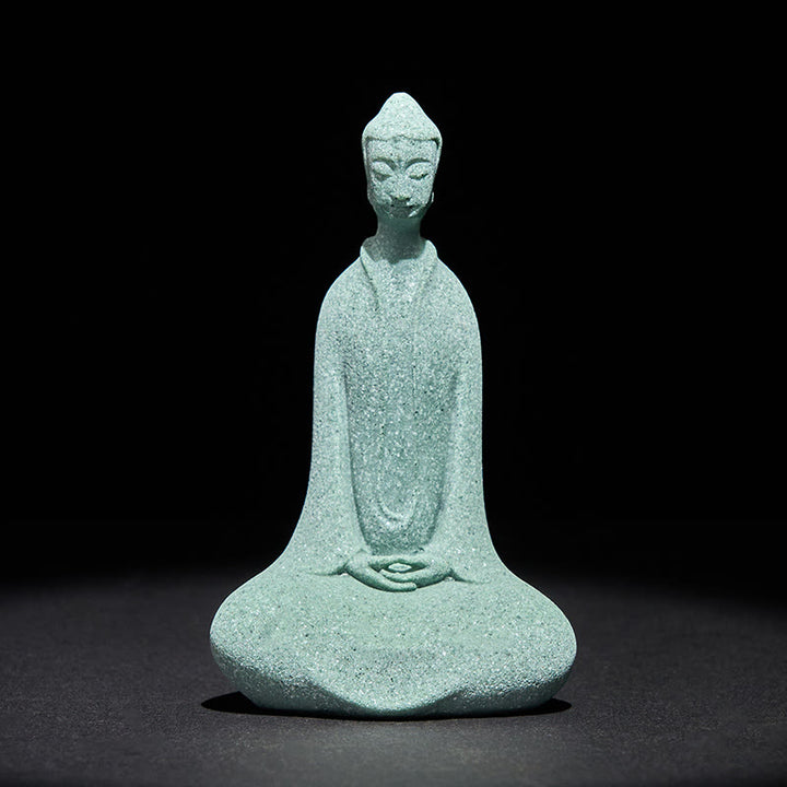 Buddha Stones -Statue aus Sandstein, Meditationsfigur, Schreibtischdekoration, 6 x 4,5 x 9,5 cm - Buddha 6 x 4,5 x 9,5 cm - image 0