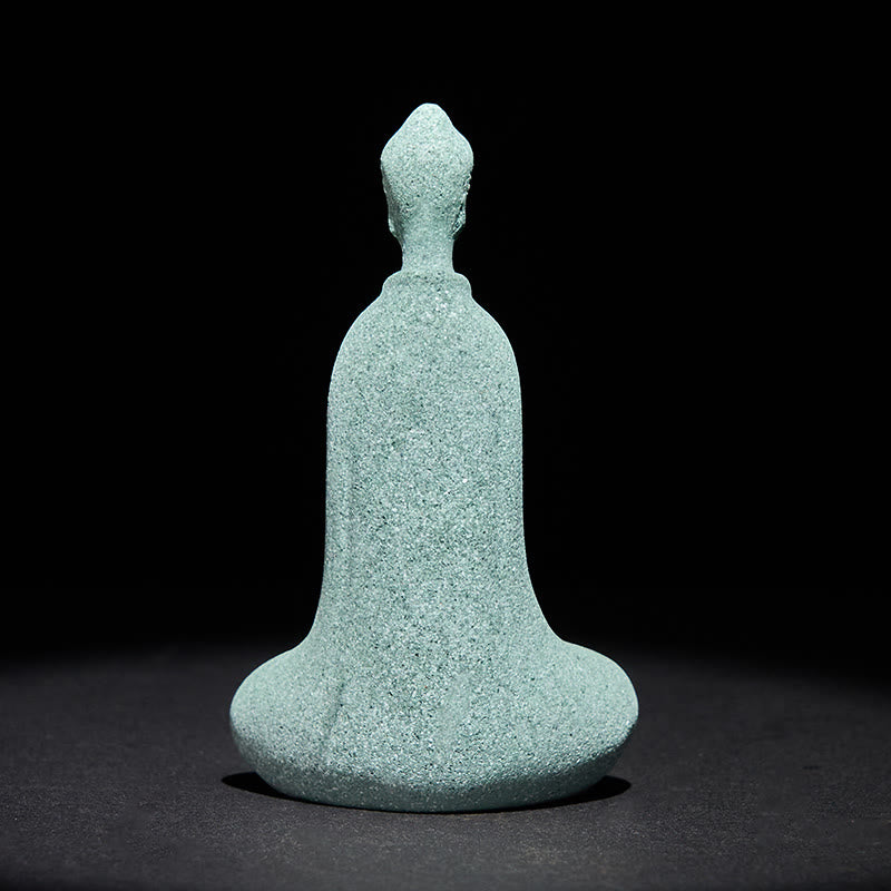 Buddha Stones -Statue aus Sandstein, Meditationsfigur, Schreibtischdekoration, 6 x 4,5 x 9,5 cm - image 4