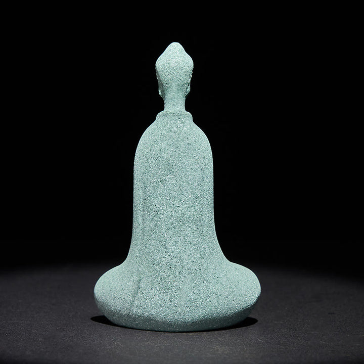 Buddha Stones -Statue aus Sandstein, Meditationsfigur, Schreibtischdekoration, 6 x 4,5 x 9,5 cm - image 4