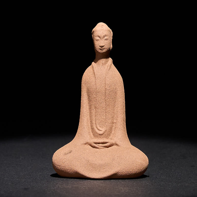Buddha Stones, sitzender, betender Buddha, Keramikstatue, Zen-Heimdekoration, 5 x 3 x 8,5 cm - image 2