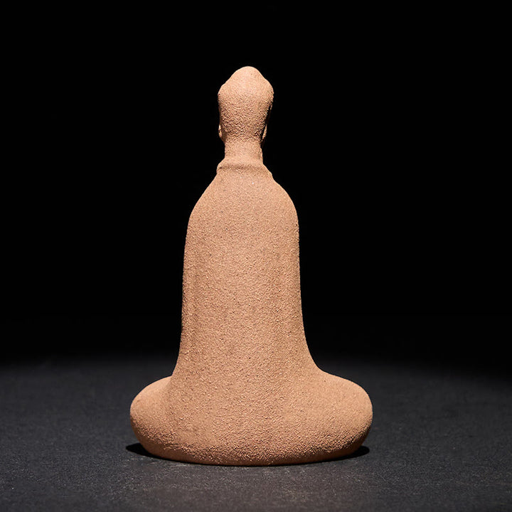 Buddha Stones, sitzender, betender Buddha, Keramikstatue, Zen-Heimdekoration, 5 x 3 x 8,5 cm - image 3