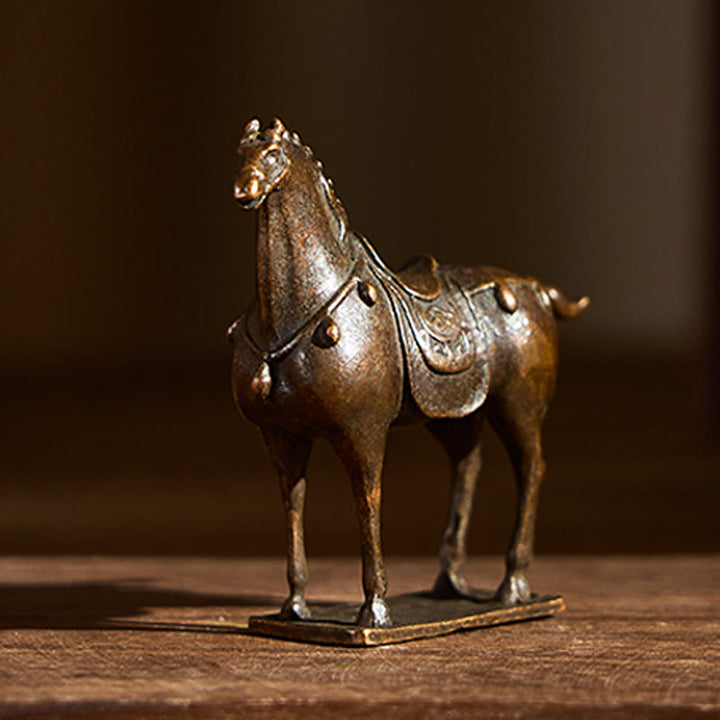 Buddha Stones , antikbraun, Jahr des Pferdes, Legierung, Heimdekoration, 5,8 x 4,7 cm - image 1